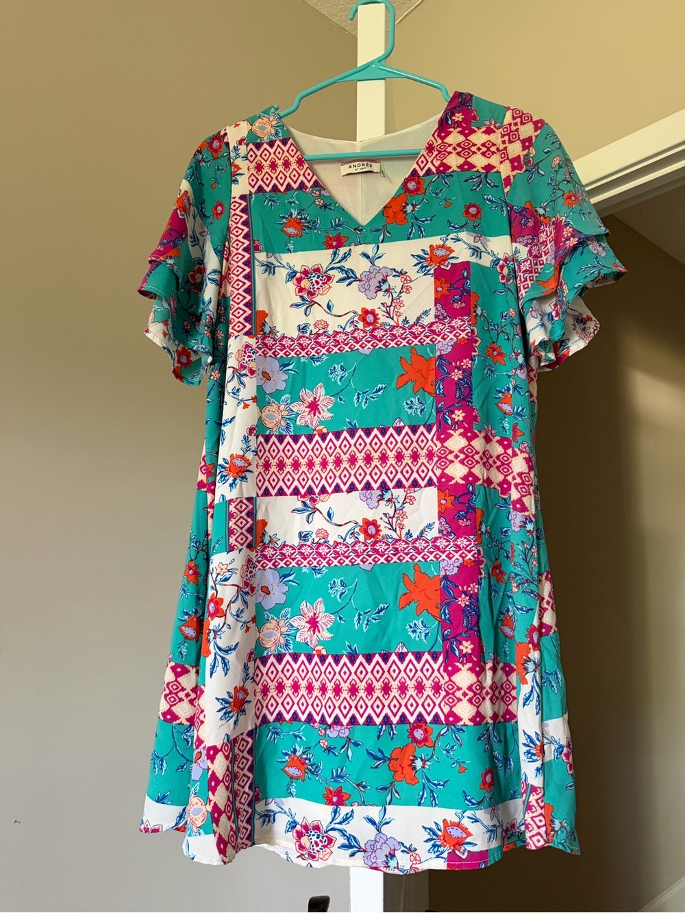 Andree by Unit Floral Patchwork Dress/Tunic – Size S 🌸